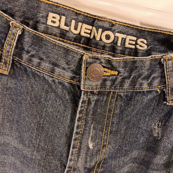 Bluenotes Tall Jeans Slim Distressed Blue Men's Size 38 Long Inseam 32 - Picture 3 of 16